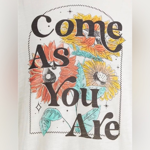 Torrid sz 4 Classic Fit Cotton Drop Shoulder Long Sleeve Tie Hem Tee NWT - Picture 4 of 8